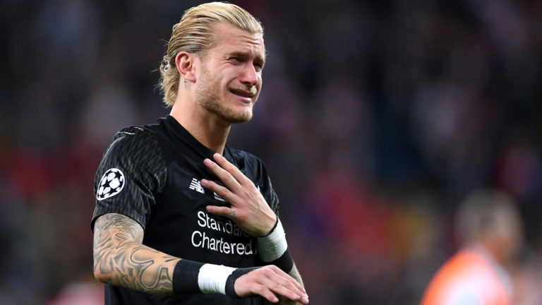 KIEV, UKRAINE - MAY 26: Loris Karius of Liverpool looks dejected following his sides defeat in the UEFA Champions League Final between Real Madrid and Liverpool at NSC Olimpiyskiy Stadium on May 26, 2018 in Kiev, Ukraine.