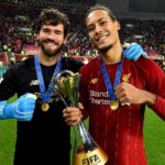 Alisson Becker and Virgil van Dijk