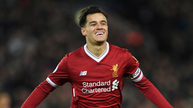 Philippe Coutinho celebrates