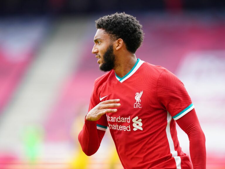SALZBURG, AUSTRIA - AUGUST 25: Joe Gomez of Liverpool during the friendly match between FC Red Bull Salzburg and FC Liverpool at Red Bull Arena on August 25, 2020 in Salzburg, Austria.