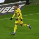 LEIPZIG, GERMANY - JANUARY 09: Jadon Sancho of Borussia Dortmund celebrates after scoring their team's first goal during the Bundesliga match between RB Leipzig and Borussia Dortmund at Red Bull Arena on January 09, 2021 in Leipzig, Germany.