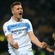 MILAN, ITALY - MARCH 31: Serfgej Milinkovic Savic of SS Lazio celebrates a winner game during the Serie A match between FC Internazionale and SS Lazio at Stadio Giuseppe Meazza on March 31, 2019 in Milan, Italy.