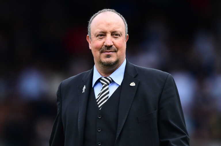 LONDON, ENGLAND - MAY 12: Rafael Benitez, manager of Newcastle United, looks on prior to the Premier League match between Fulham FC and Newcastle United at Craven Cottage on May 12, 2019 in London, United Kingdom.