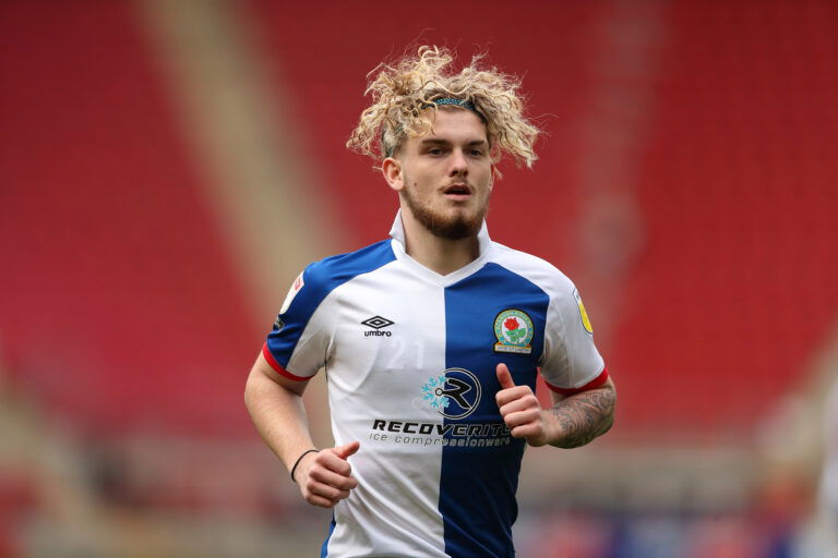 ROTHERHAM, ENGLAND - MAY 01: Harvey Elliott of Blackburn Rovers during the Sky Bet Championship match between Rotherham United and Blackburn Rovers at AESSEAL New York Stadium on May 1, 2021 in Rotherham, England.