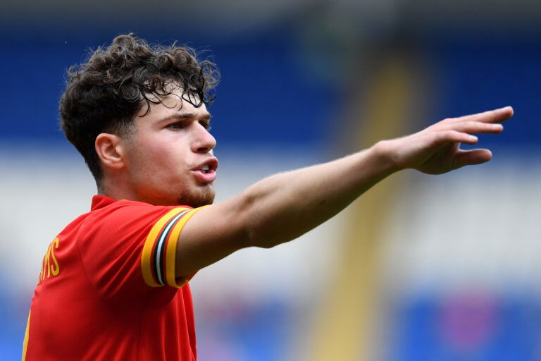 CARDIFF, WALES - JUNE 05: Neco Williams of Wales during the International Friendly Match between Wales and Albania at the Cardiff City Stadium on June 5, 2021 in Cardiff, Wales.