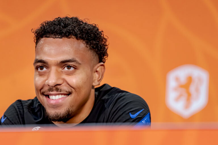 ZEIST, NETHERLANDS - JUNE 22: Donyell Malen of Holland during the Training MenPress Conference Holland at the KNVB Campus on June 22, 2021 in Zeist Netherlands.