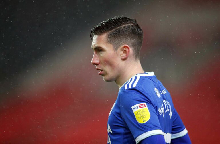 STOKE ON TRENT, ENGLAND - DECEMBER 08: Harry Wilson of Cardiff City looks on during the Sky Bet Championship match between Stoke City and Cardiff City at Bet365 Stadium on December 08, 2020 in Stoke on Trent, England.