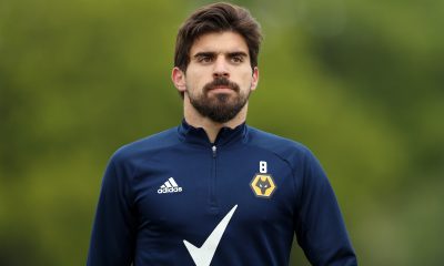 WOLVERHAMPTON, ENGLAND - MAY 14: Ruben Neves of Wolverhampton Wanderers looks on during a Wolverhampton Wanderers Training Session at Sir Jack Hayward Training Ground on May 14, 2021 in Wolverhampton, England.