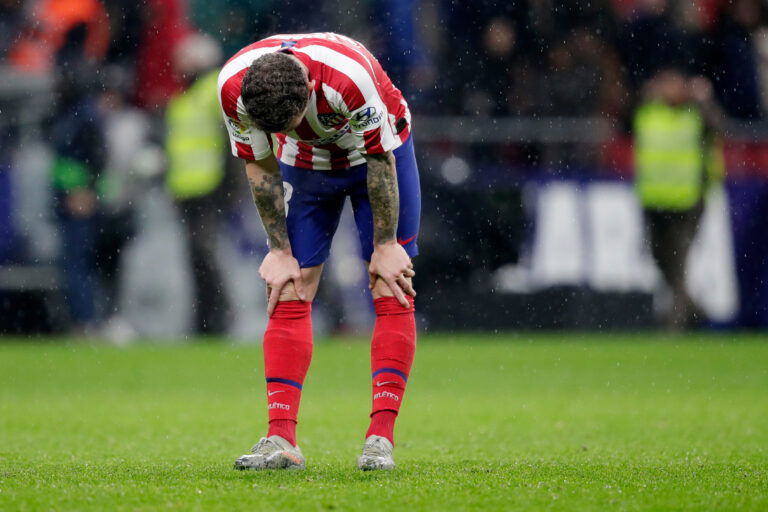 MADRID, SPAIN - DECEMBER 1: Saul Niguez of Atletico Madrid during the La Liga Santander match between Atletico Madrid v FC Barcelona at the Estadio Wanda Metropolitano on December 1, 2019 in Madrid Spain.