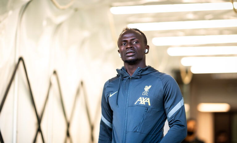 INNSBRUCK, AUSTRIA - JULY 29: Sadio Mane of FC Liverpool before the friendly match between Hertha BSC and FC Liverpool at Tivoli Stadion on July 29, 2021 in Innsbruck, Austria. (Photo by Jan-Philipp Burmann/City-Press via Getty Images)