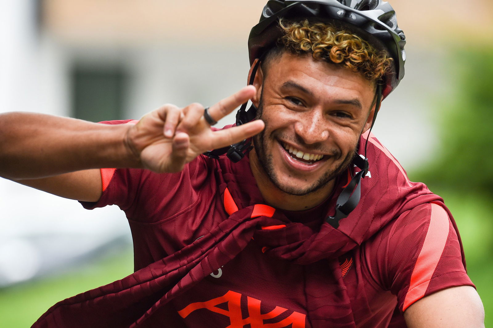 UNSPECIFIED, AUSTRIA - JULY 14: Alex Oxlade-Chamberlain of Liverpool ride to and from training on July 14, 2021 in UNSPECIFIED, Austria.