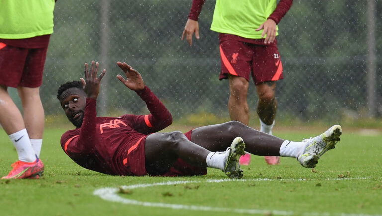 UNSPECIFIED, AUSTRIA - JULY 16: Divock Origi of Liverpool during a training session on July 16, 2021 in UNSPECIFIED, Austria. (Photo by John Powell/Liverpool FC via Getty Images)