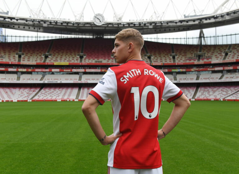 LONDON, ENGLAND - JULY 22: Arsenal's Emile Smith Rowe at Emirates Stadium on July 22, 2021 in London, England. (Photo by Stuart MacFarlane/Arsenal FC via Getty Images)