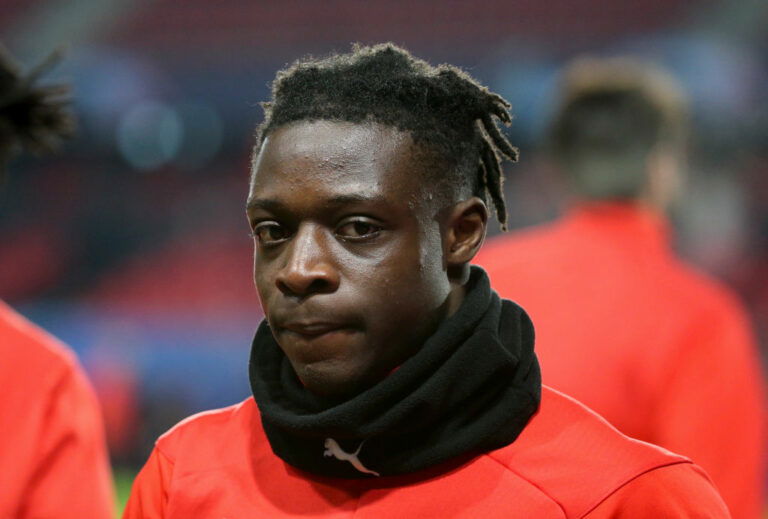 RENNES, FRANCE - DECEMBER 8: Jeremy Doku of Stade Rennais during the UEFA Champions League Group E stage match between Stade Rennais and FC Sevilla (FC Seville) at Roazhon Park on December 8, 2020 in Rennes, France. (Photo by John Berry/Getty Images)
