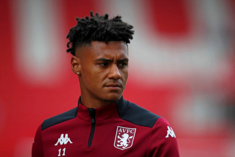 STOKE ON TRENT, ENGLAND - JULY 24: Ollie Watkins of Aston Villa looks on during the Pre-Season Friendly between Stoke City and Aston Villa at bet365 Stadium on July 24, 2021 in Stoke on Trent, England. (Photo by Malcolm Couzens/Getty Images)