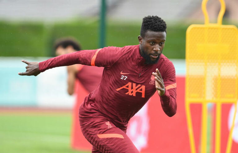 UNSPECIFIED, AUSTRIA - AUGUST 01: (THE SUN OUT. THE SUN ON SUNDAY OUT) Divock Origi of Liverpool during a training session on August 01, 2021 in UNSPECIFIED, France. (Photo by John Powell/Liverpool FC via Getty Images)
