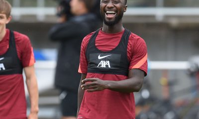 UNSPECIFIED, AUSTRIA - AUGUST 01: (THE SUN OUT. THE SUN ON SUNDAY OUT) Naby Keita of Liverpool during a training session on August 01, 2021 in UNSPECIFIED, France. (Photo by John Powell/Liverpool FC via Getty Images)