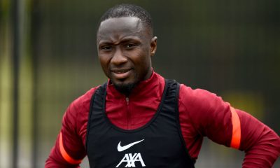 KIRKBY, ENGLAND - AUGUST 17: (THE SUN OUT, THE SUN ON SUNDAY OUT) Naby Keita of Liverpool during a training session at AXA Training Centre on August 17, 2021 in Kirkby, England. (Photo by Andrew Powell/Liverpool FC via Getty Images)