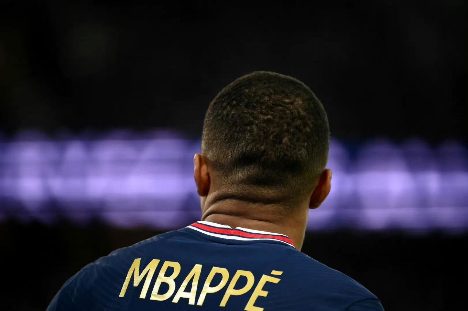 Paris Saint-Germain's French forward Kylian Mbappe is seen during the French L1 football match between Paris Saint-Germain (PSG) and AS Monaco (ASM) at the Parc des Princes stadium in Paris, on December 12, 2021. (Photo by FRANCK FIFE / AFP) (Photo by FRANCK FIFE/AFP via Getty Images)