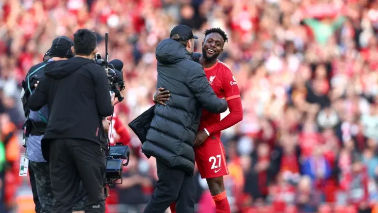 Jurgen Klopp and Divock Origi