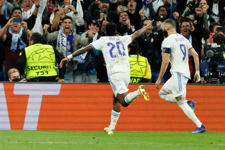 Vinicius Junior and Karim Benzema.