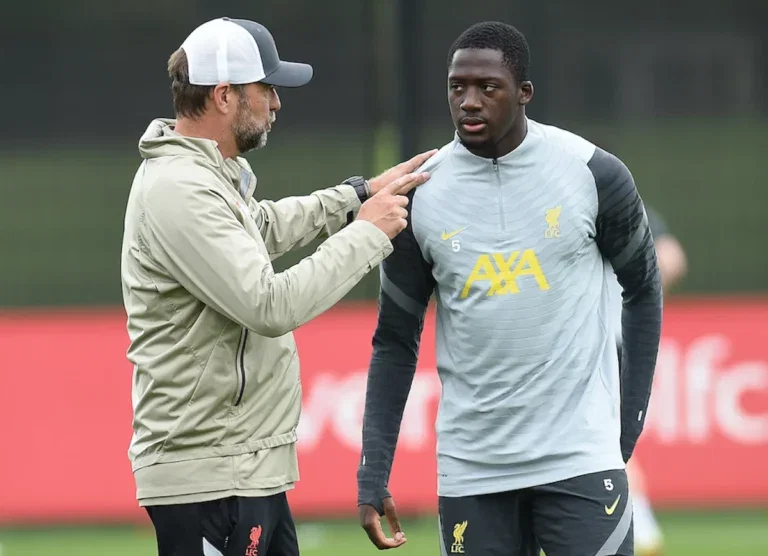 Jurgen Klopp and Ibrahima Konate
