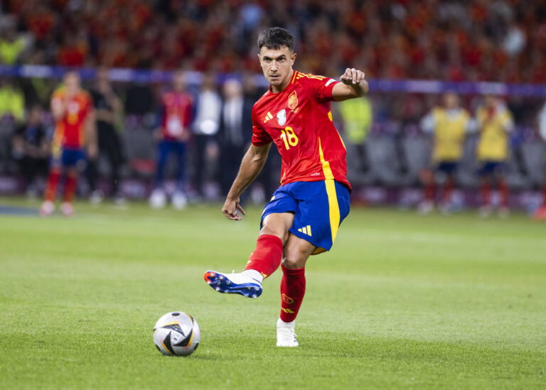 Berlin, Olympiastadion, 14.07.2024: Martin Zubimendi of spain runs with the ball during the final match at the UEFA EURO