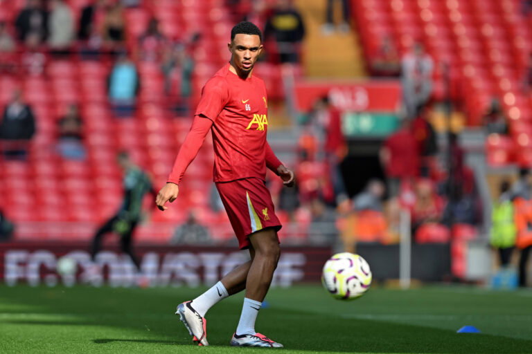 Premier League Liverpool v Bournemouth Trent Alexander-Arnold of Liverpool warms up ahead of the Premier League match Li