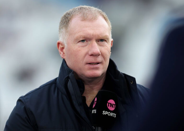 London, England, 23rd December 2023. Paul Scholes is seen pitch side while working for TNT Sports during the Premier Lea