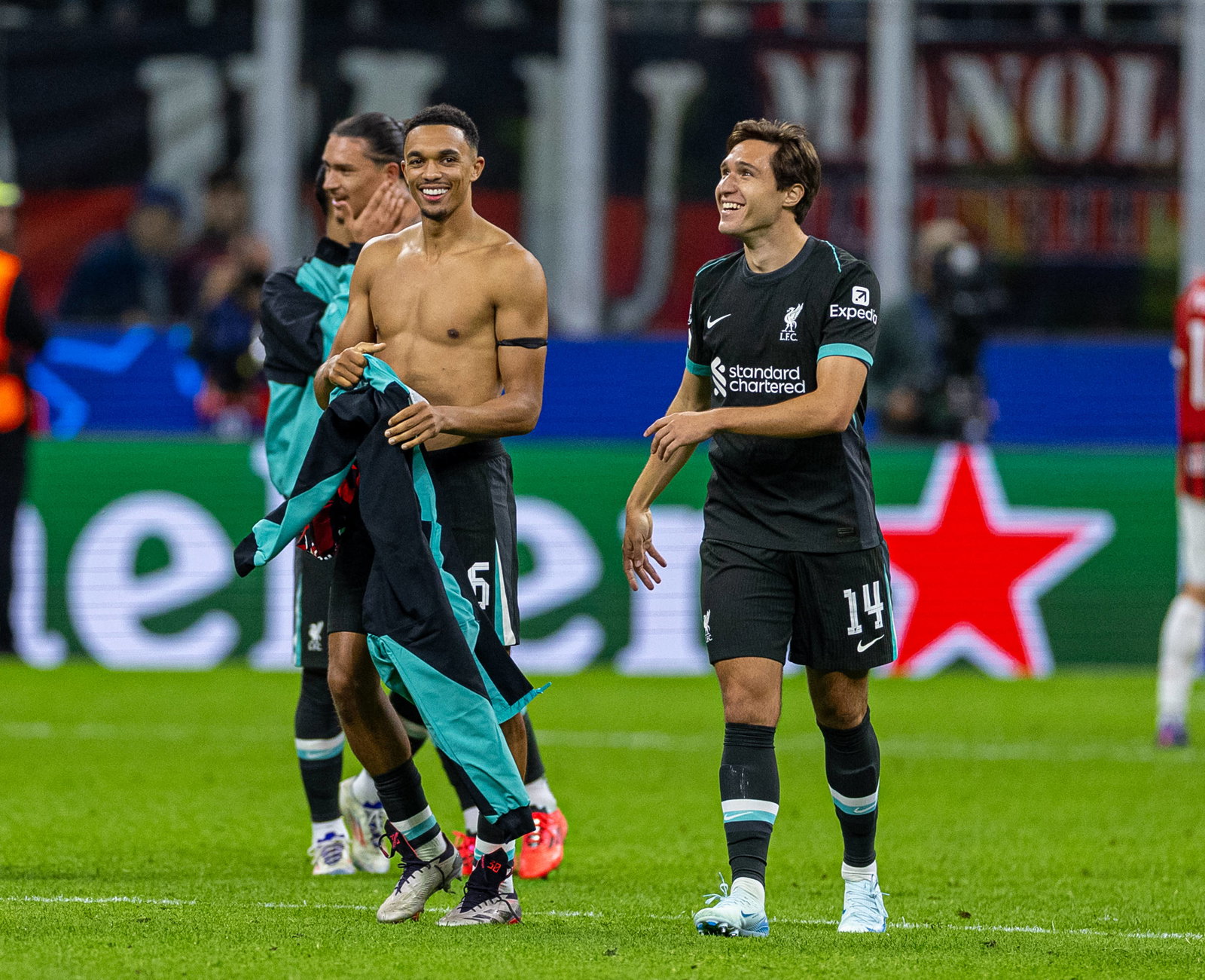 Football - UEFA Champions League - League Phase - AC Milan v Liverpool FC MILAN, ITALY - Tuesday, September 17, 2024: Li