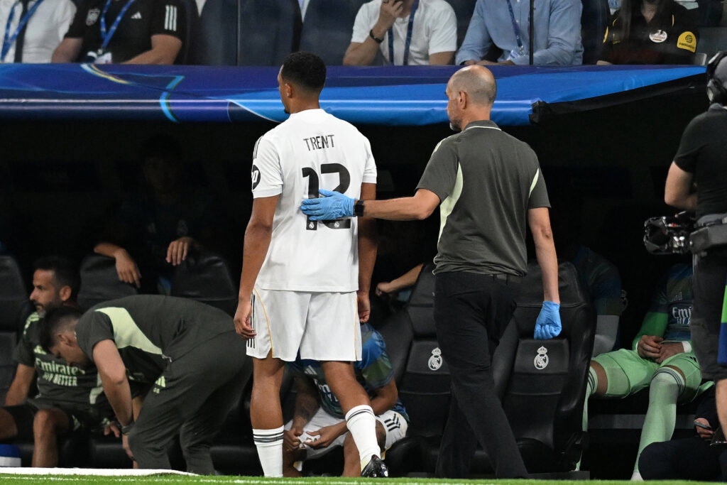 Trent Alexander-Arnold suffered a hamstring injury against Marseille (Credits: Imago Images)