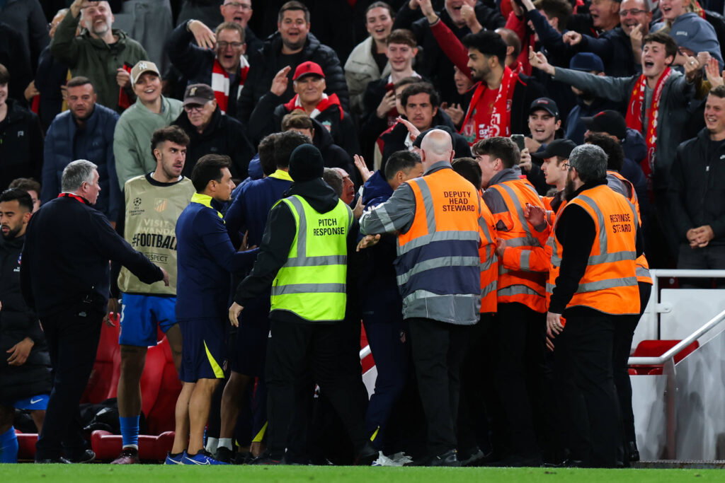 Diego Simeone clashed with Liverpool fans during the UEFA Champions League clash (Credits: Imago Images)