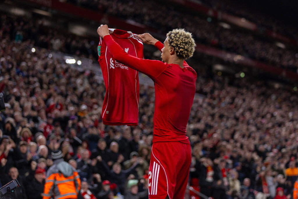 Hugo Ekitike praises Rio Ngumoha after the teenager signs his first professional contract (Credits: Imago Images)