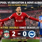 liverpool f.c. vs brighton & hove albion f.c. timeline